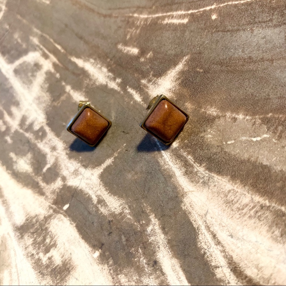 Stone Stud Earrings